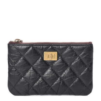 Chanel Aged Calfskin Quilted Small Reissue Cosmetic Case Black 1 of 8