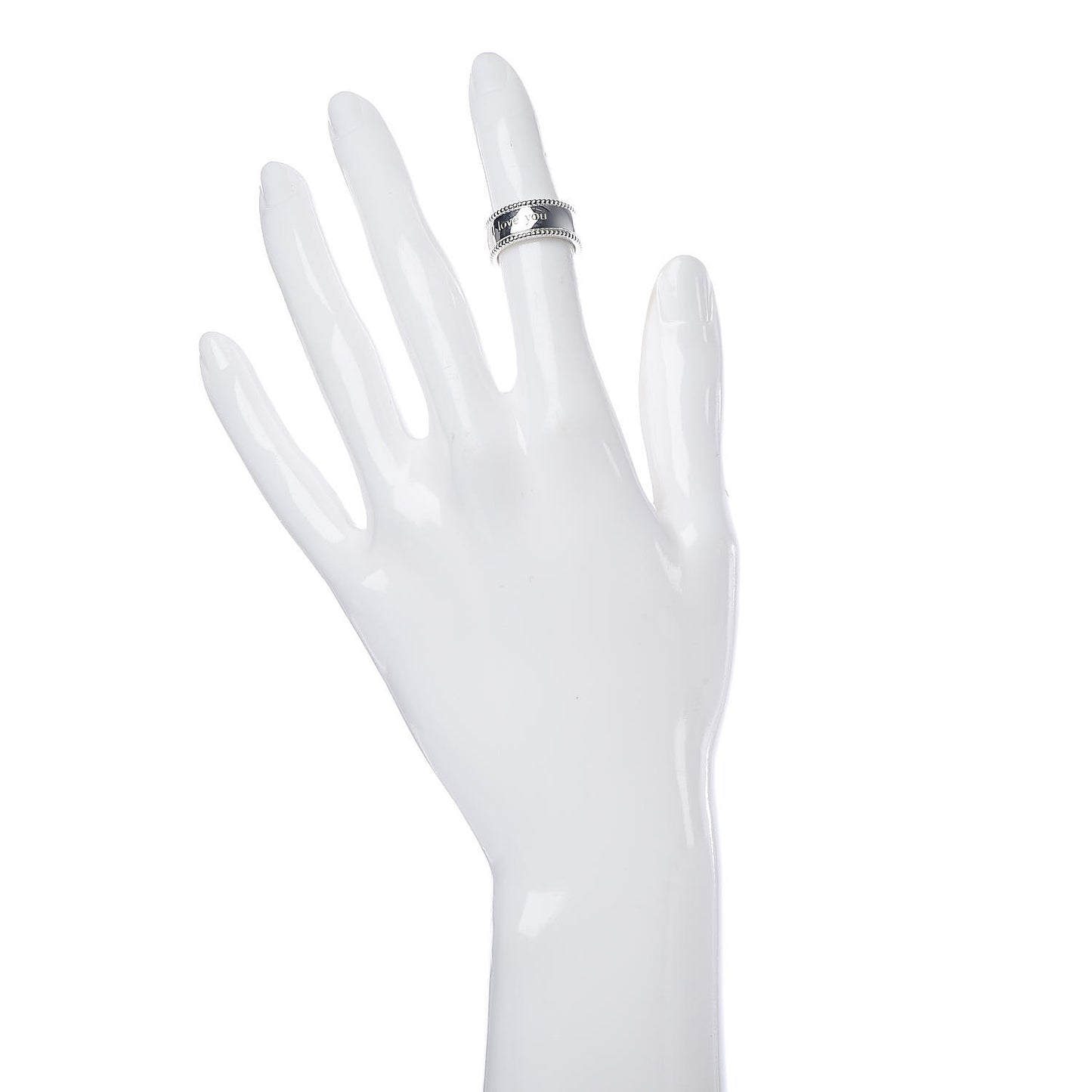 Sterling Silver Milgrain I Love You Band Ring 47 4