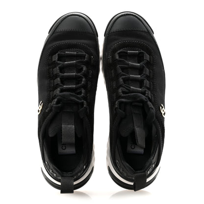 Chanel Velvet Calfskin Mixed Fibers CC Sneakers 37 Black 2 of 10
