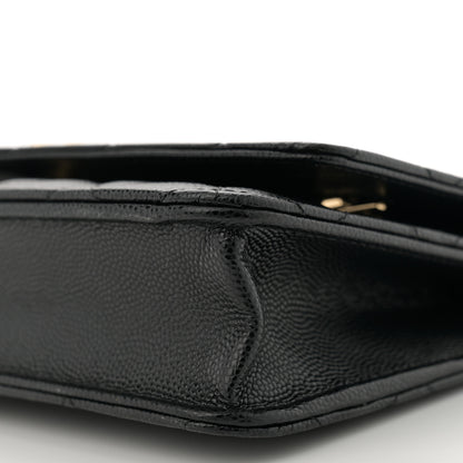 Chanel Caviar Quilted Textured CC Wallet On Chain WOC Black 10 of 10