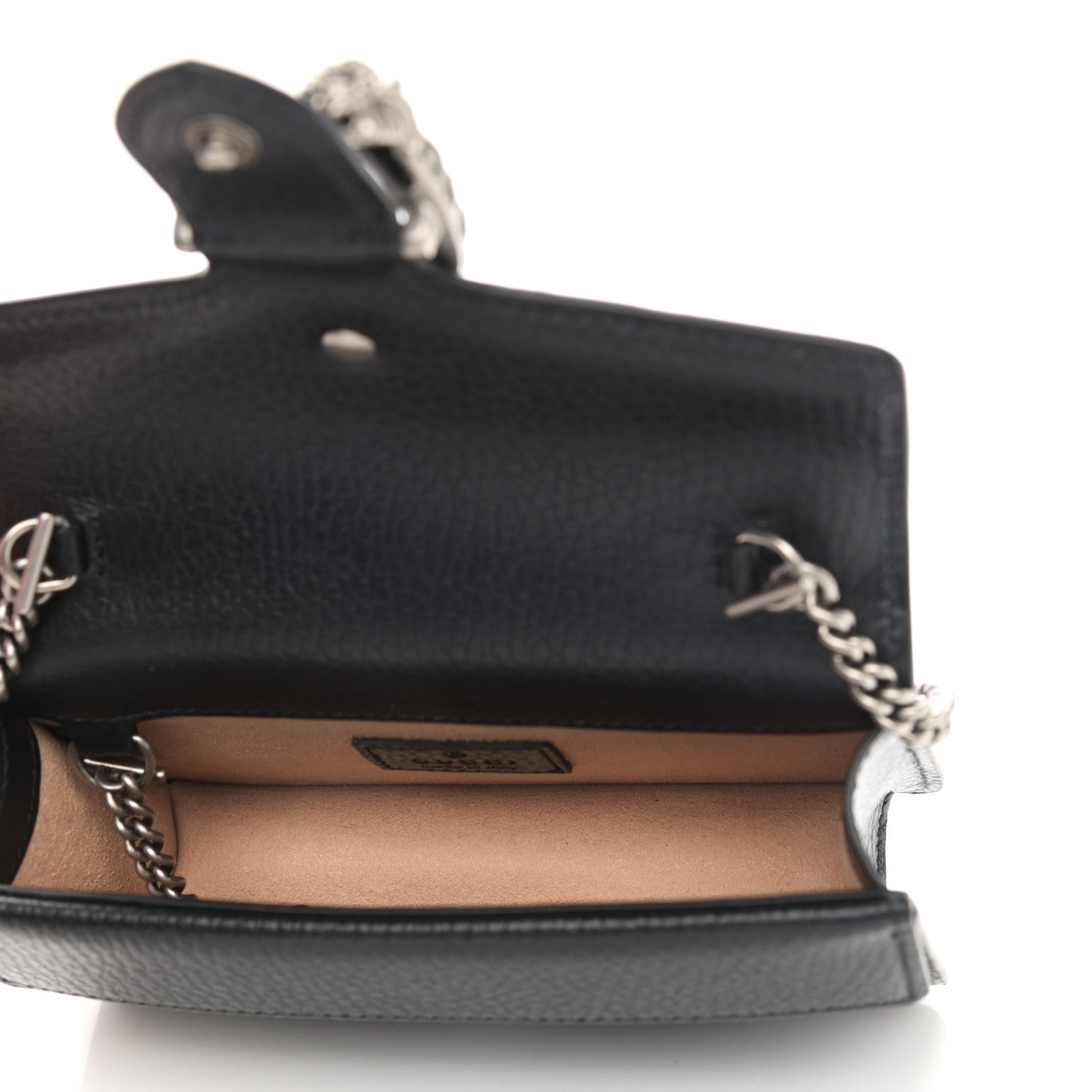 Gucci Calfskin Super Mini Dionysus Shoulder Bag Black 5 of 11