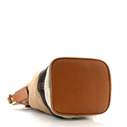 Burberry Canvas Mega Check Mini Ashby Hobo Saddle Brown 5 of 12