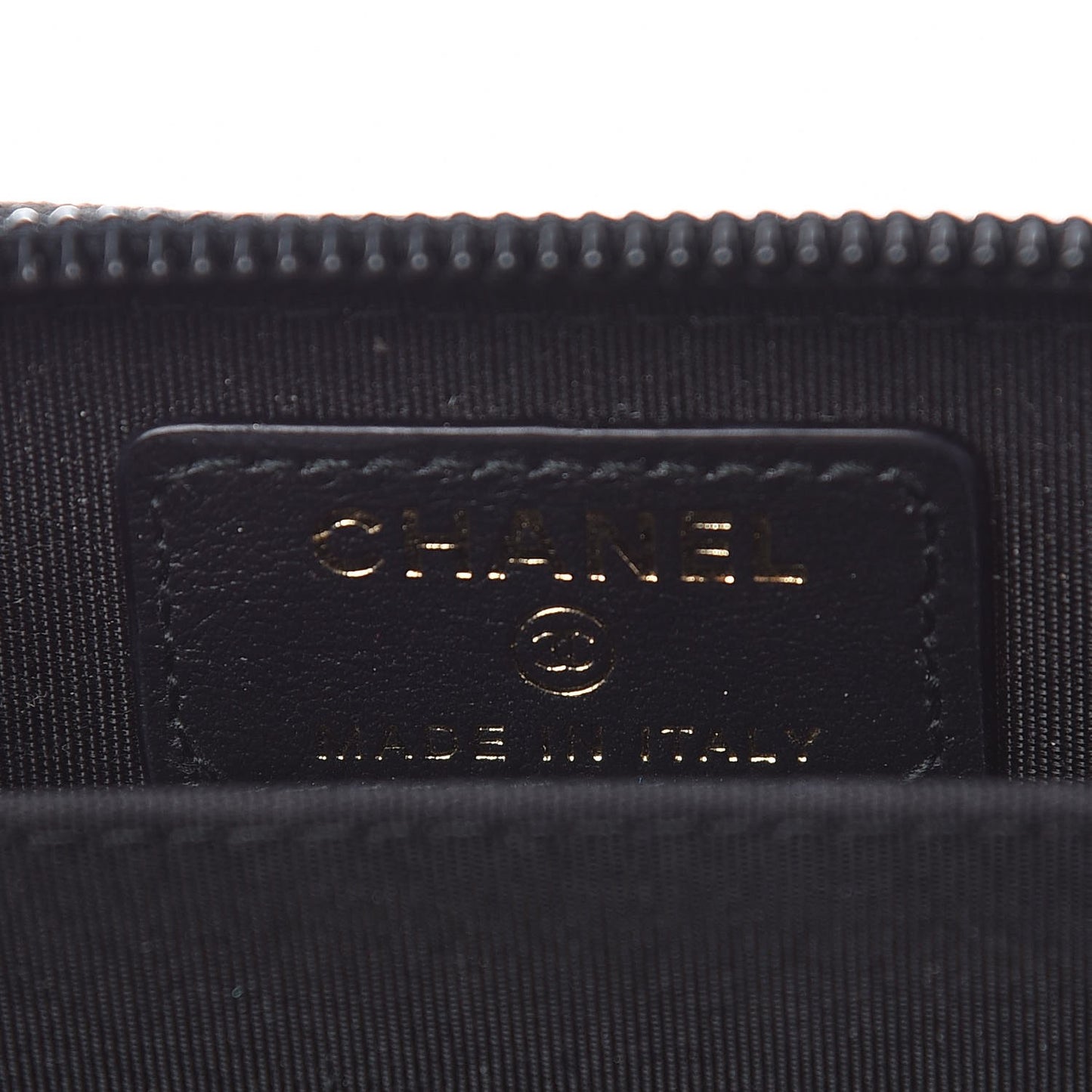 Caviar Quilted Boy Zip Around Coin Purse Wallet Black