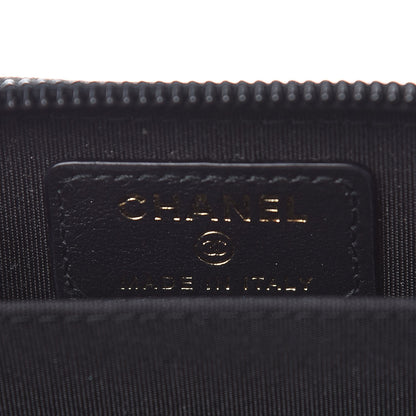 Chanel Caviar Quilted Boy Zip Around Coin Purse Wallet Black 6 of 8