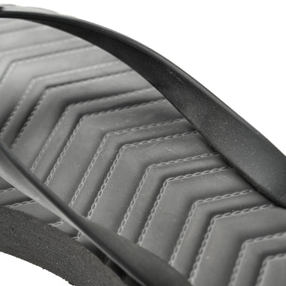 Gucci Rubber Chevron Womens GG Thong Sandals 42 Black 9 of 10