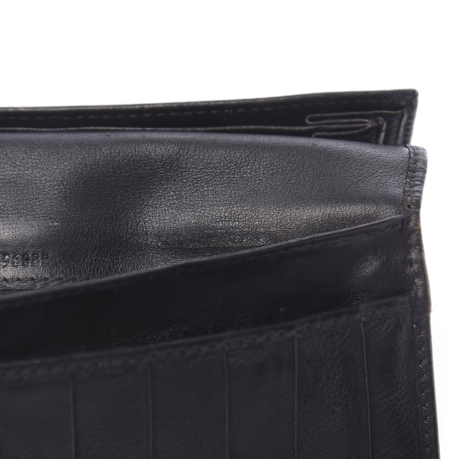 Gucci Guccissima Margaux Calfskin Icon Bar Continental Flap Wallet Black 12 of 15