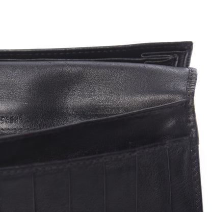 Gucci Guccissima Margaux Calfskin Icon Bar Continental Flap Wallet Black 12 of 15