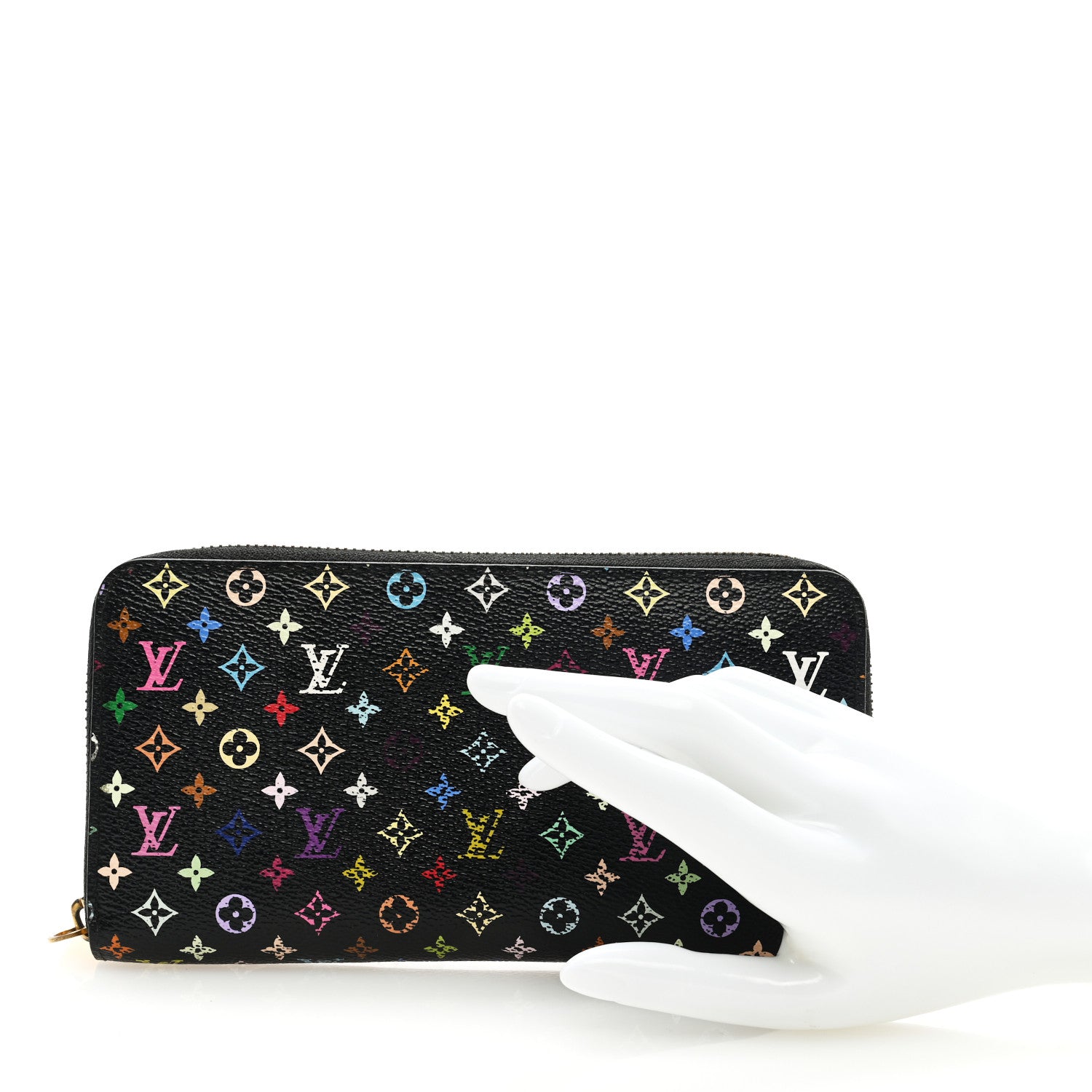 Louis Vuitton Monogram Multicolor Zippy Wallet Black Grenade 2 of 7