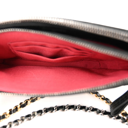 Chanel Aged Calfskin Quilted Small Gabrielle Clutch With Chain Black 7 of 14