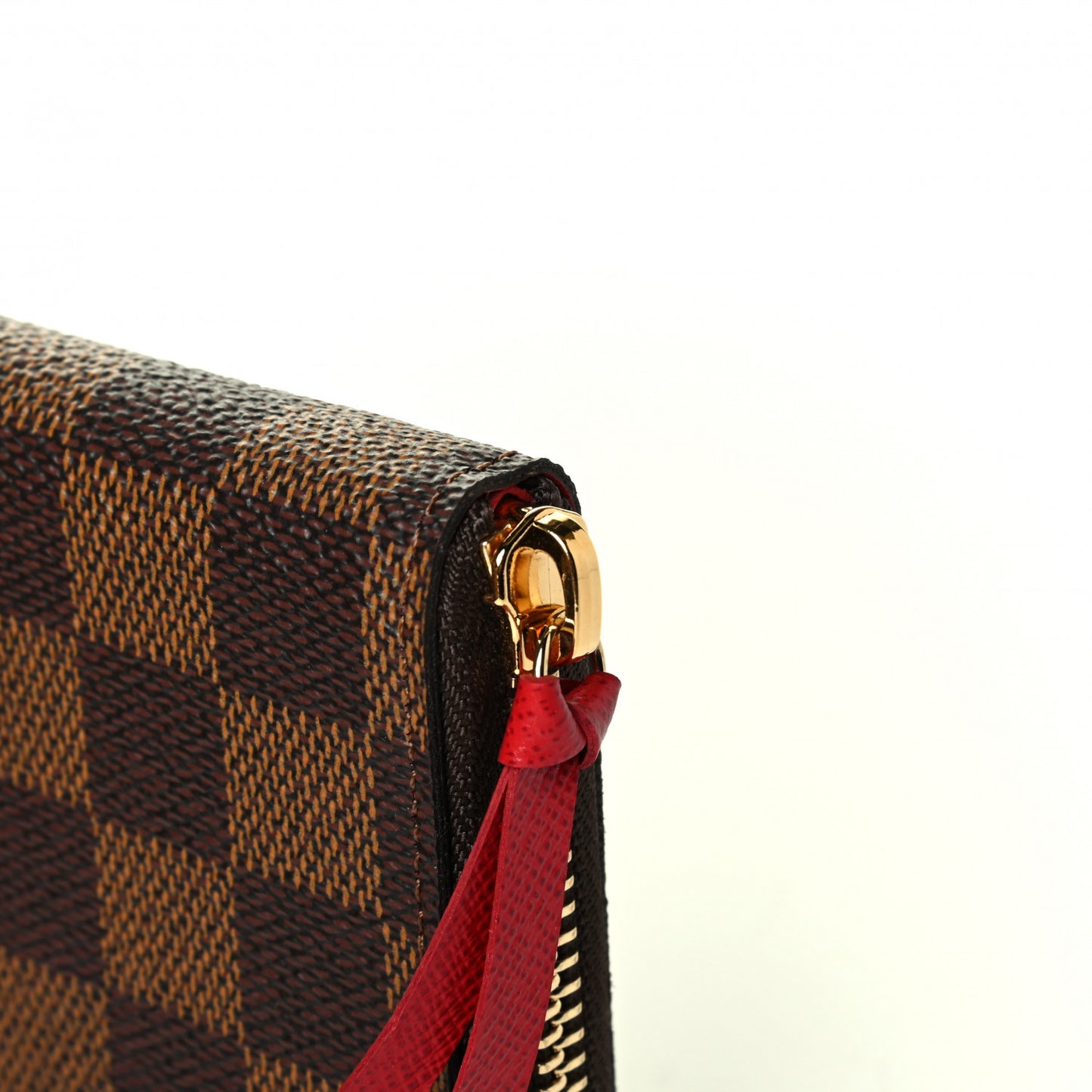 Damier Ebene Clemence Wallet Cherry