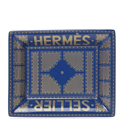 Hermes Porcelain Sellier Change Tray Bleu Roi 1 of 5