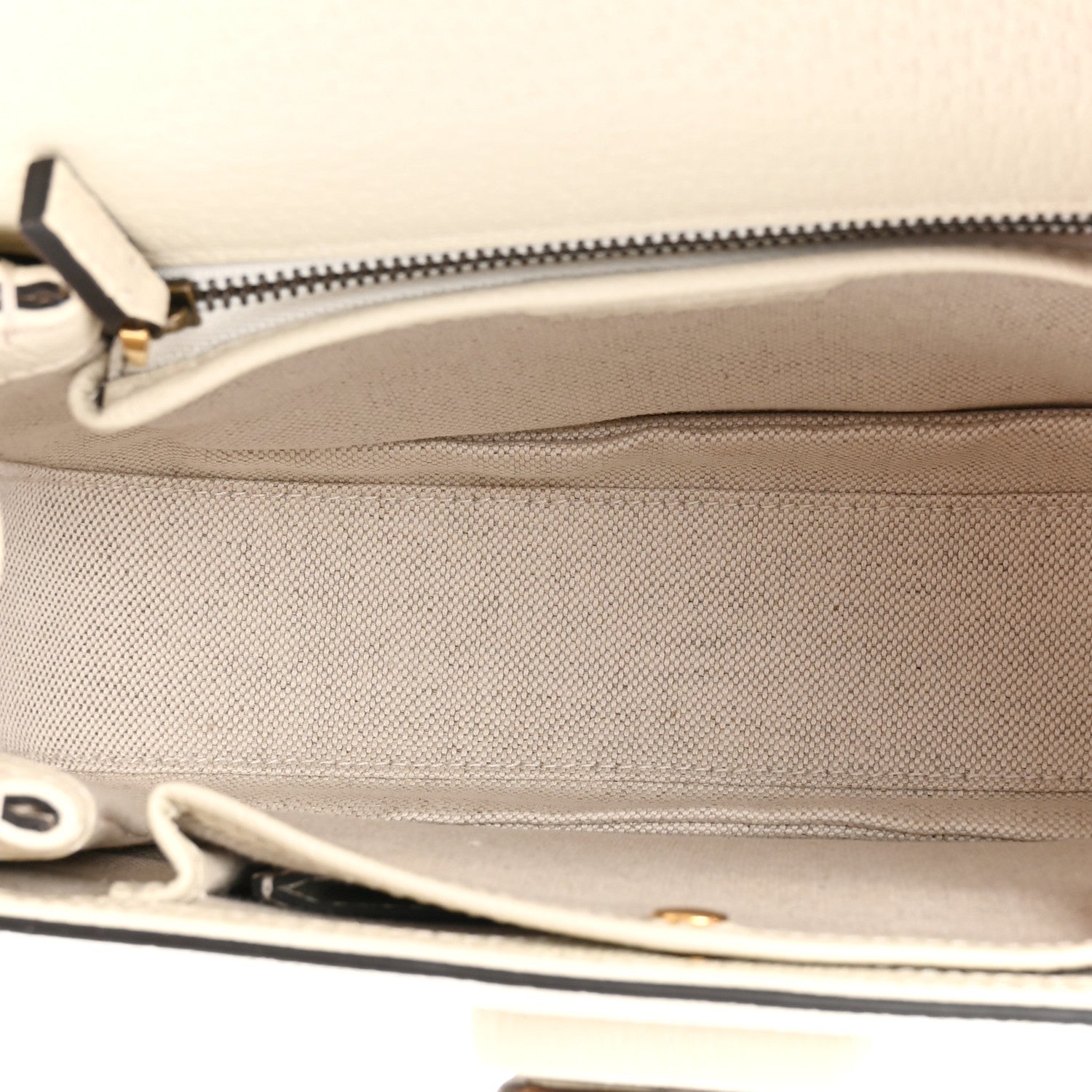 Gucci Monogram Jumbo GG Textured Dollar Calfskin Web Small Bamboo 1947 Top Handle Bag Off White 6 of 15