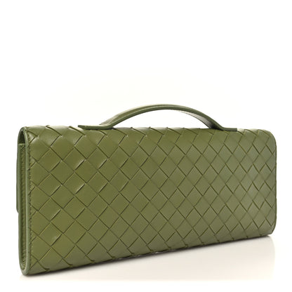 Bottega Veneta Nappa Intrecciato Long Andiamo Top Handle Clutch Matcha Matcha 3 of 7
