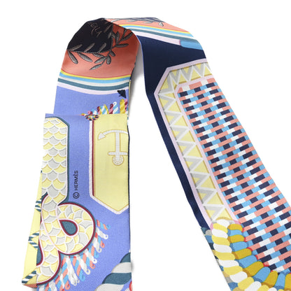 Hermes Silk Epaulettes De Gala Twilly Blue Multicolor 3 of 3
