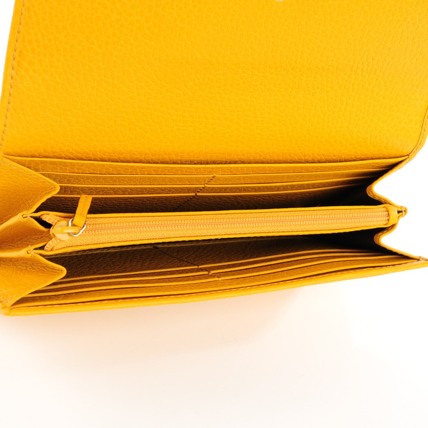 Gucci Dollar Calfskin Swing Continental Wallet Yellow 5 of 7