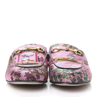 Gucci X DISNEY Jacquard Japanese Donald Duck Womens Princetown Slippers 38.5 Pink Black 2 of 10