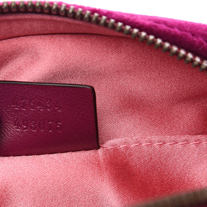 Gucci Velvet Matelasse GG Marmont Belt Bag 75 30 Fuchsia Violet Cyclamen 6 of 7