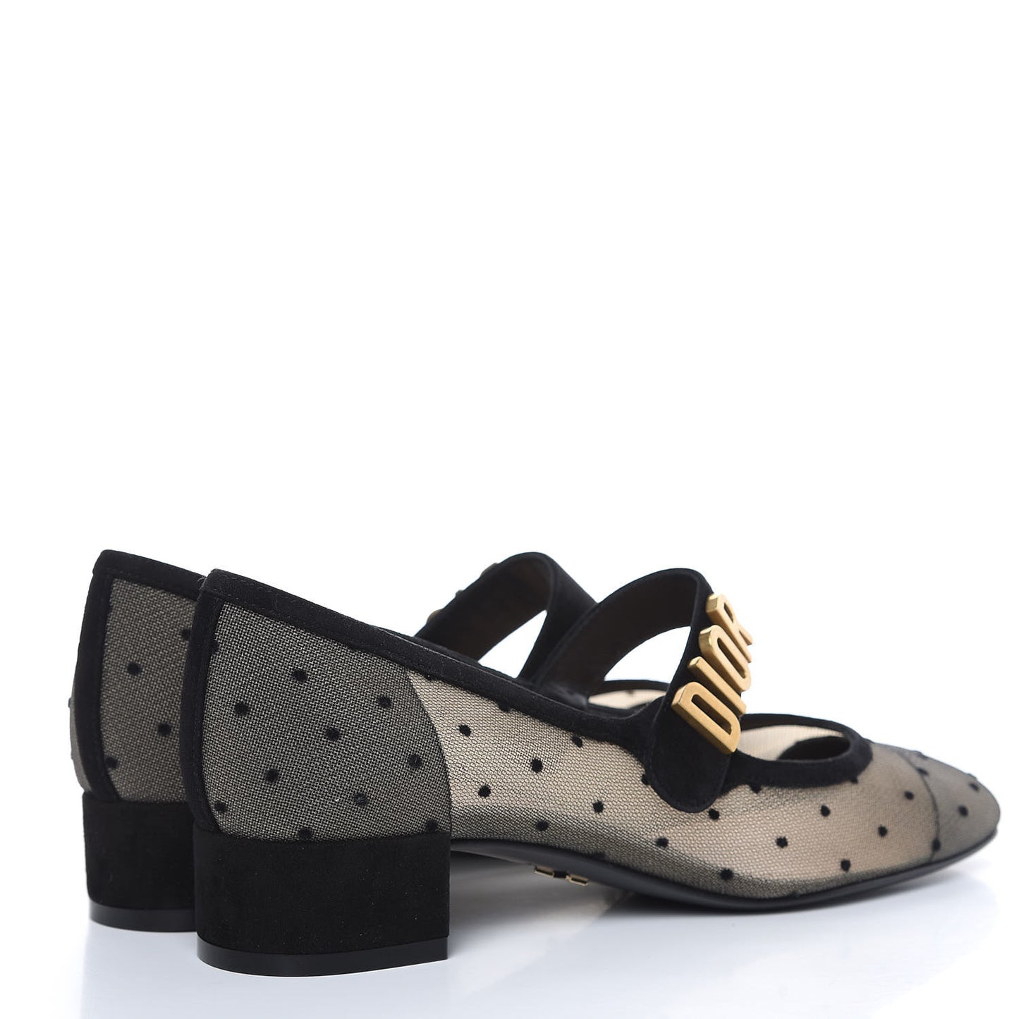 Mesh Plumetis Suede Baby-D Ballet Pumps 35.5 Black