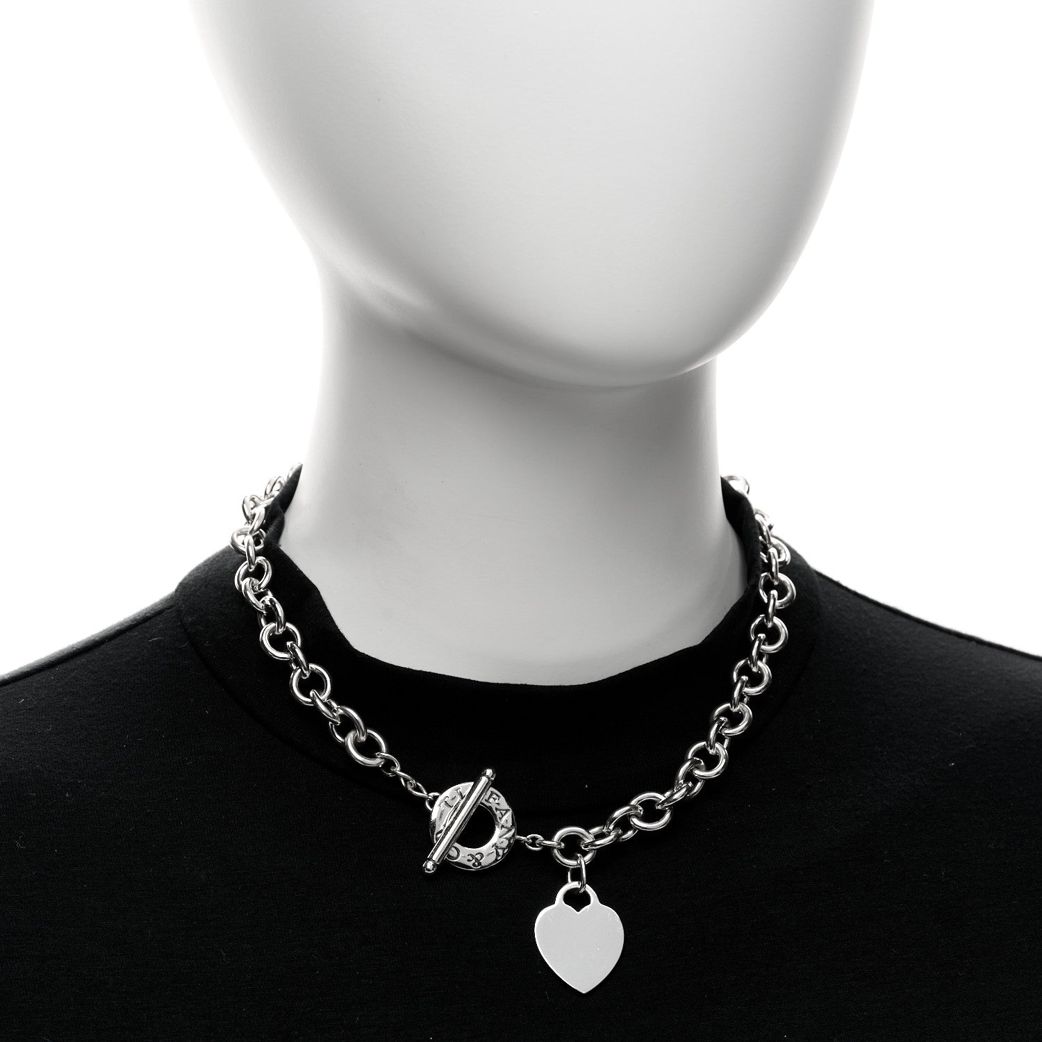 Tiffany Sterling Silver Heart Tag Toggle Necklace 2 of 4