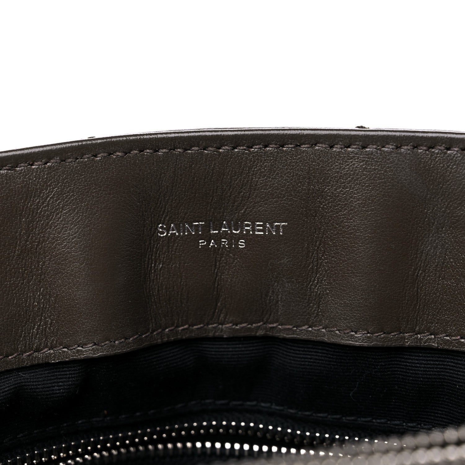 Saint Laurent Calfskin Y Quilted Monogram Medium Loulou Chain Satchel Asphalt 6 of 15