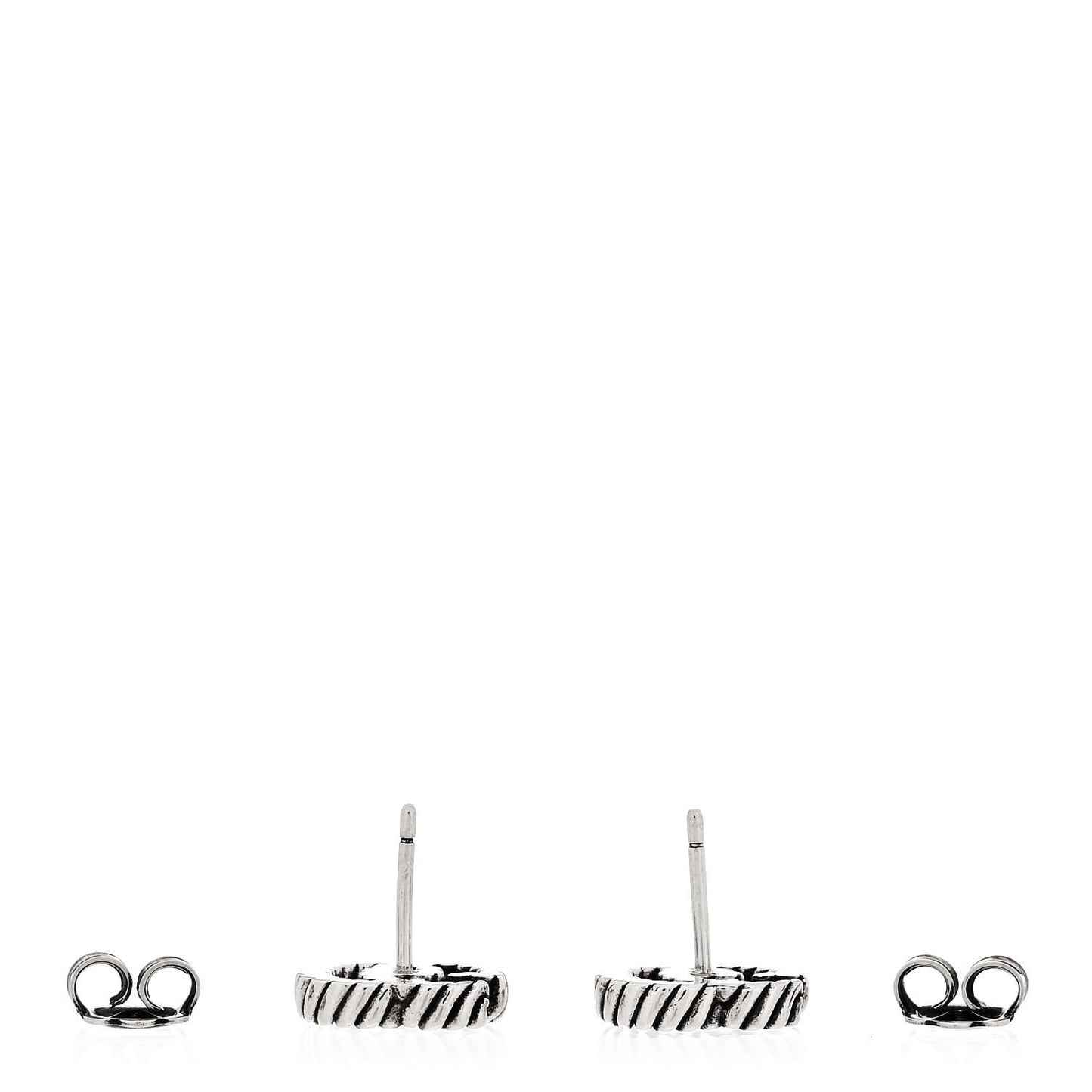 Sterling Silver Torchon Double G Earrings