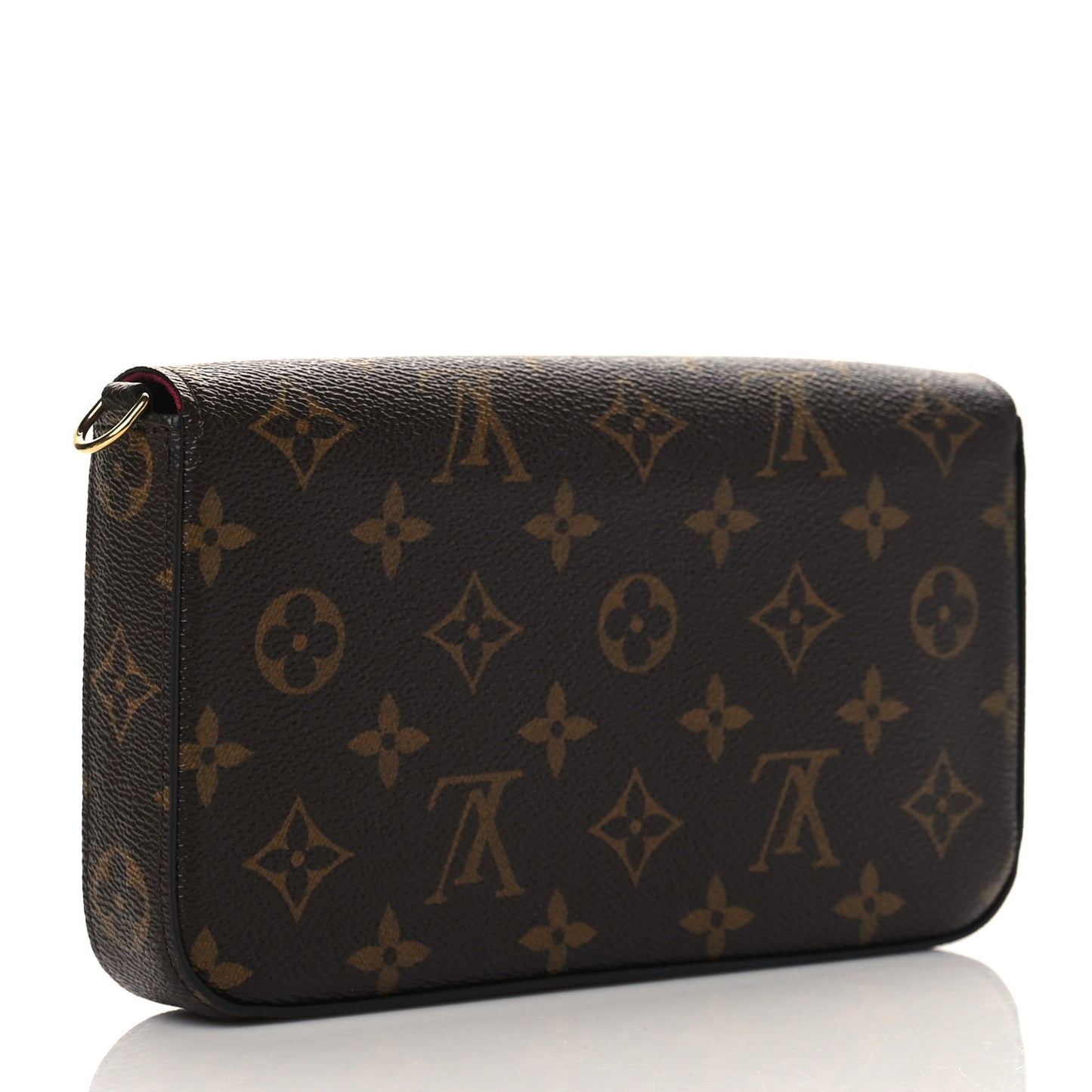 Monogram Pochette Felicie Chain Wallet Fuchsia