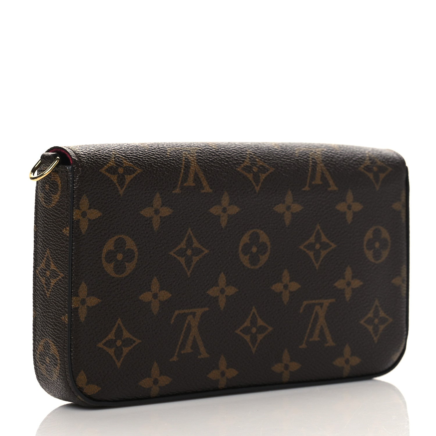 Louis Vuitton Monogram Pochette Felicie Chain Wallet Fuchsia 2 of 9
