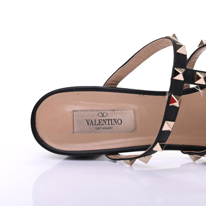 Valentino Garavani Calfskin Rockstud 60mm Caged Slide Sandals 41 Black 7 of 9