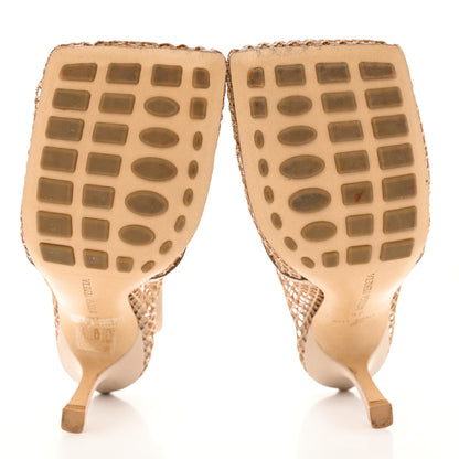 Bottega Veneta Mesh Calfskin Chain Stretch Pumps 37 Beige 5 of 9