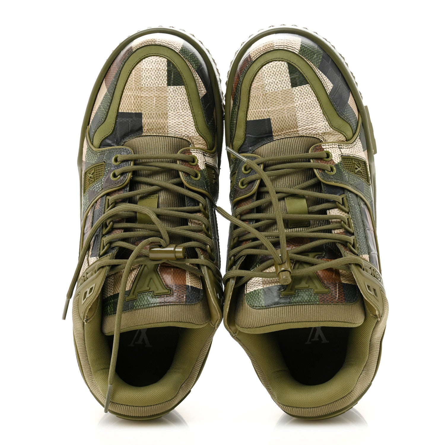 Louis Vuitton Damoflage Mens LV Trainer Maxi Sneakers 9.5 Green 2 of 9