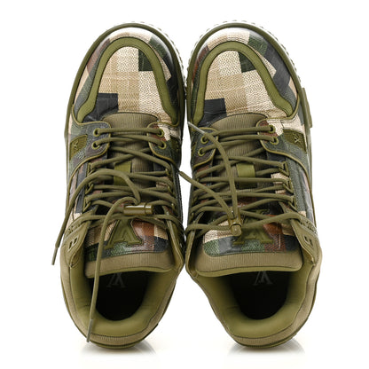 Louis Vuitton Damoflage Mens LV Trainer Maxi Sneakers 9.5 Green 2 of 9