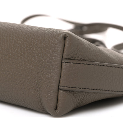 The Row Grained Calfskin Annie E/W Crossbody Bag Smoked Taupe 9 of 9