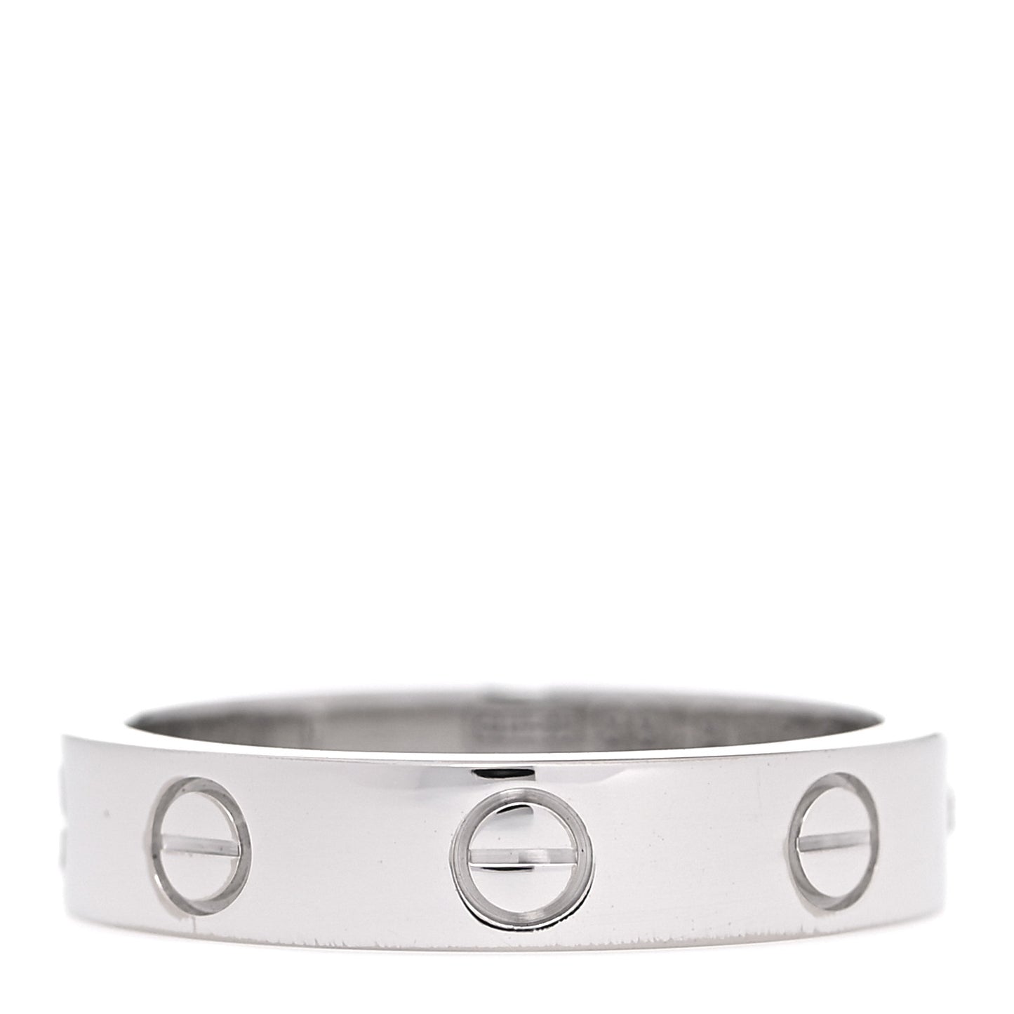 18K White Gold Diamond 4mm LOVE Wedding Band Ring 50 5.25