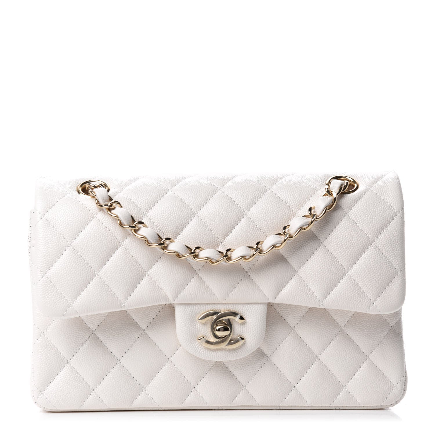 Chanel Caviar Quilted Small Double Flap White 1 of 11