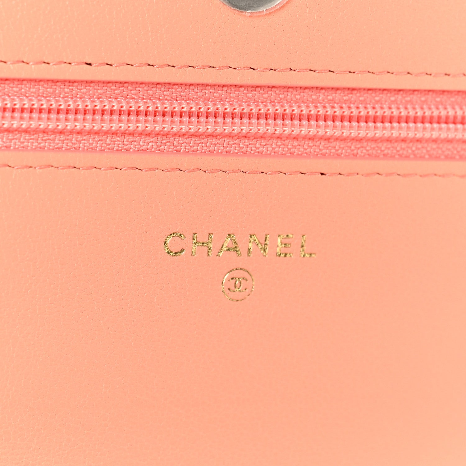 Chanel Lambskin Quilted Chanel 19 Wallet On Chain WOC Light Orange 6 of 10