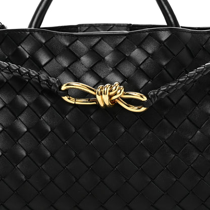 Bottega Veneta Nappa Intrecciato Small East West Andiamo Shoulder Bag Black 7 of 9