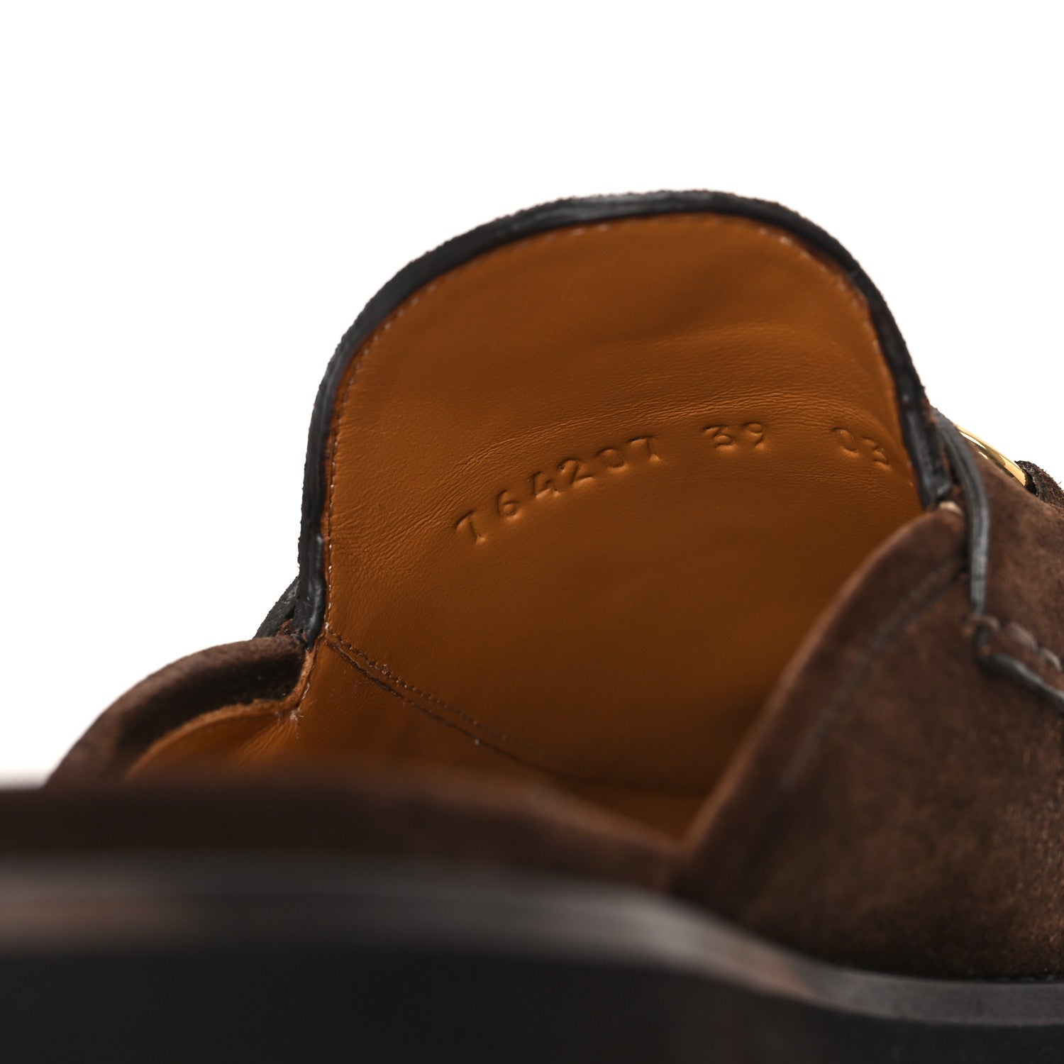 Gucci Suede Horsebit Platform Mules 39 Washed Brown 9 of 10