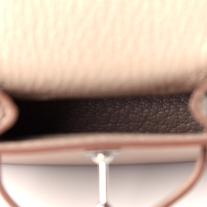 Hermes Tadelakt Mini Kelly Twilly Bag Charm Argile 5 of 9
