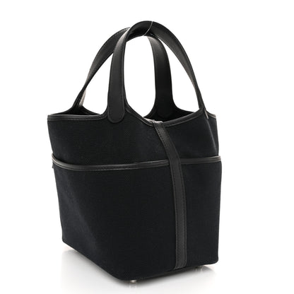 Hermes Toile Goeland Swift Cargo Picotin Lock 18 Bleu Marine Black 3 of 11