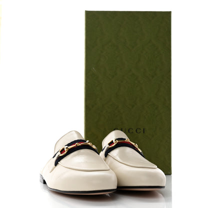 Gucci Malaga Kid Web Womens Princetown Slippers 38.5 Mystic White 14 of 14