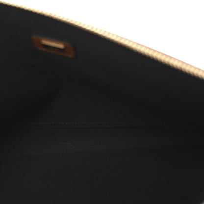 Fendi Vitello King Logo Embossed Large Flat Pouch Cuoio 5 of 7