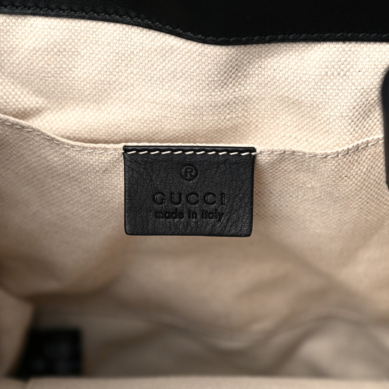 Gucci Calfskin Medium Pearly Peony Backpack Black Pink 5 of 13
