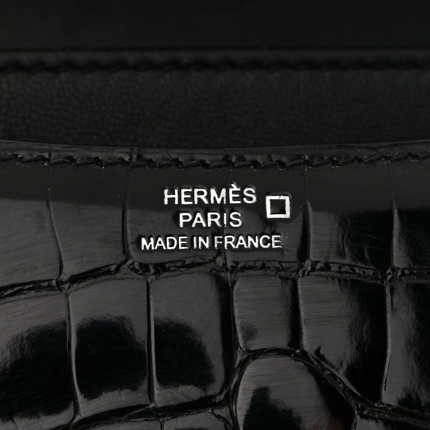 Hermes Shiny Alligator Constance 18 Black 6 of 10