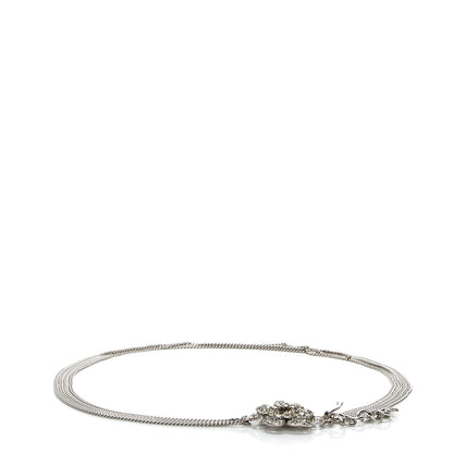 Chanel Crystal CC Camellia Belt Silver 1 of 5