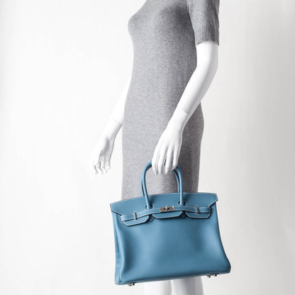 Hermes Epsom Birkin 35 Blue Jean 2 of 11