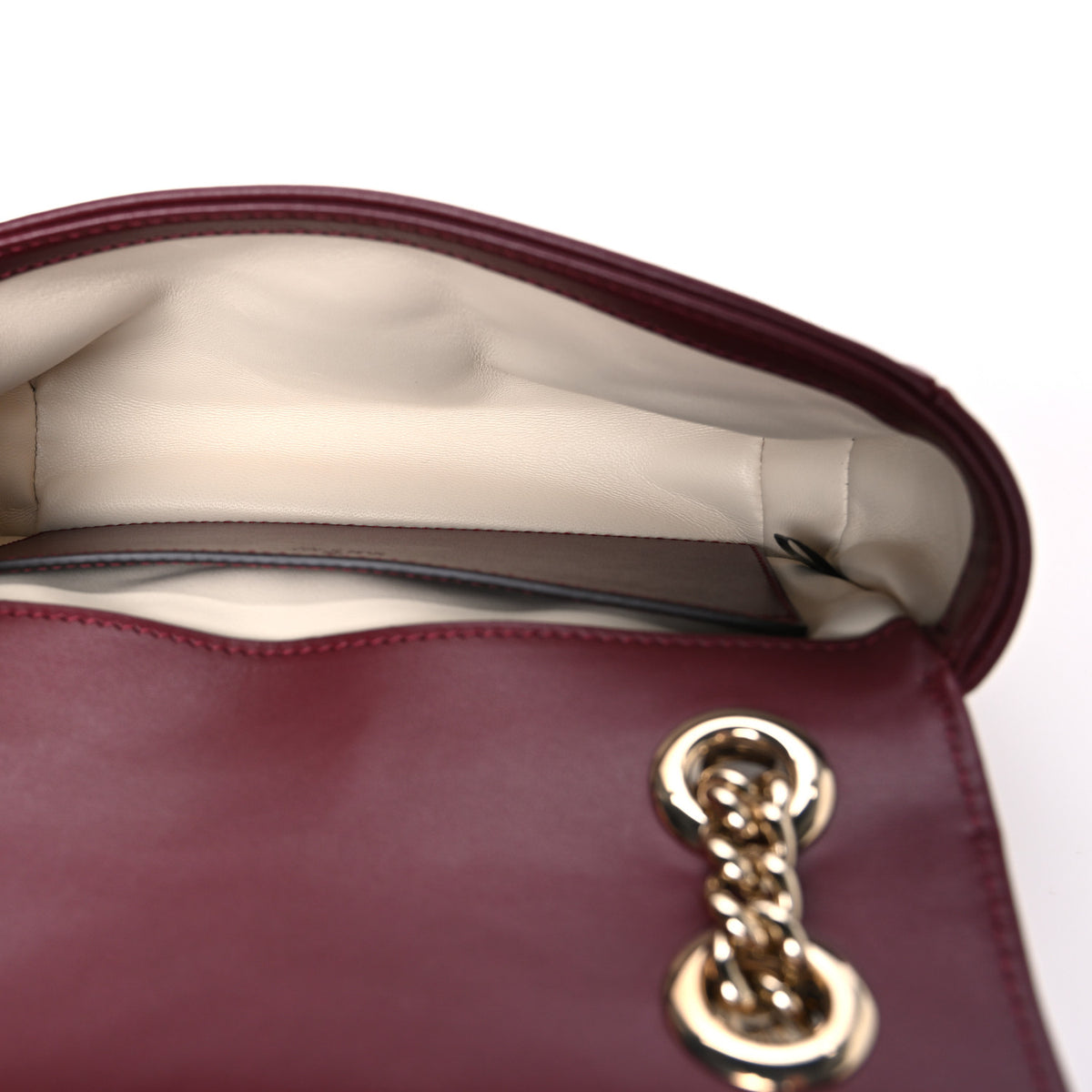 Calfskin Matelasse Mini GG Marmont Shoulder Bag Rosso Ancora