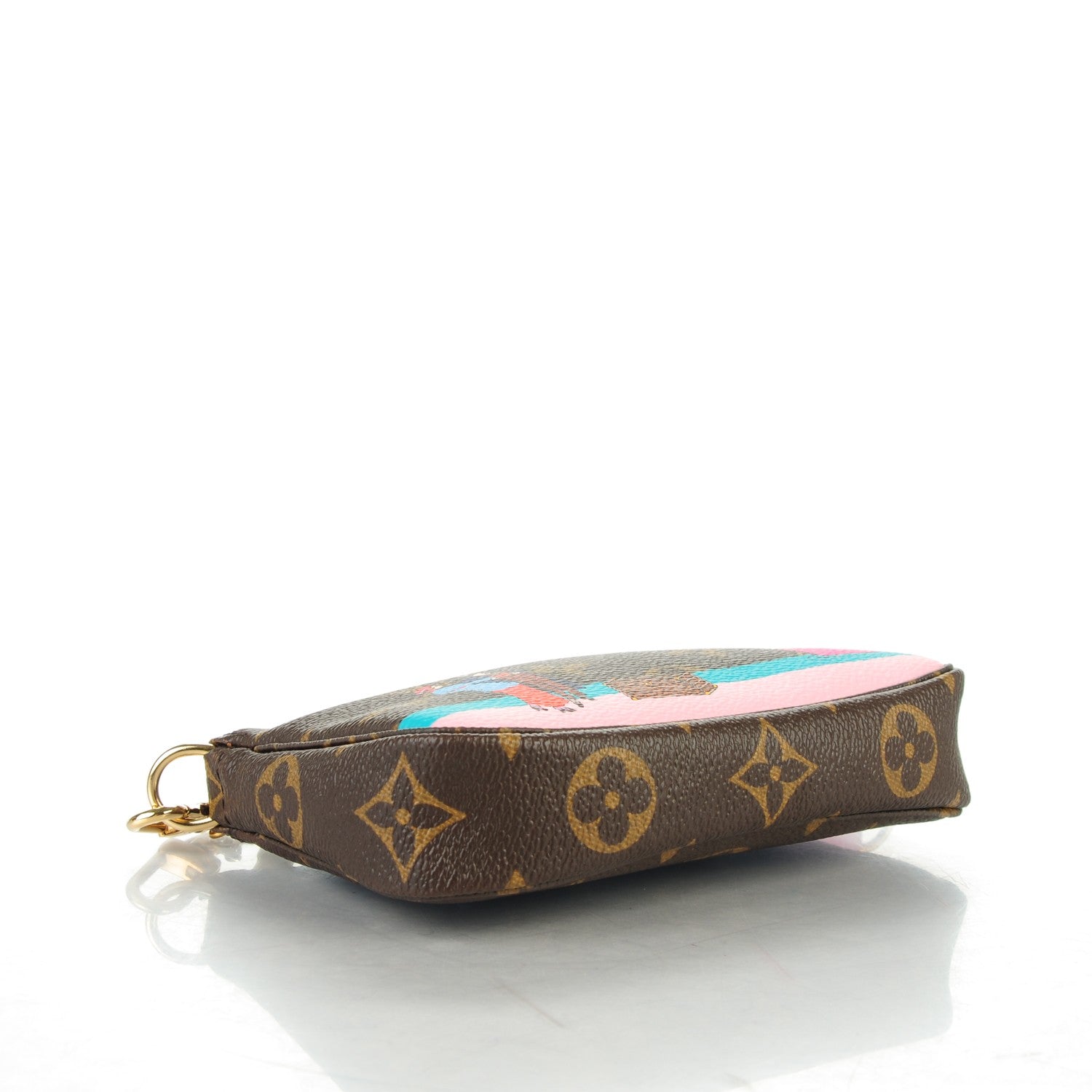 Louis Vuitton Monogram 2016 Christmas Animation Mini Pochette Accessories Rose Ballerine 4 of 7