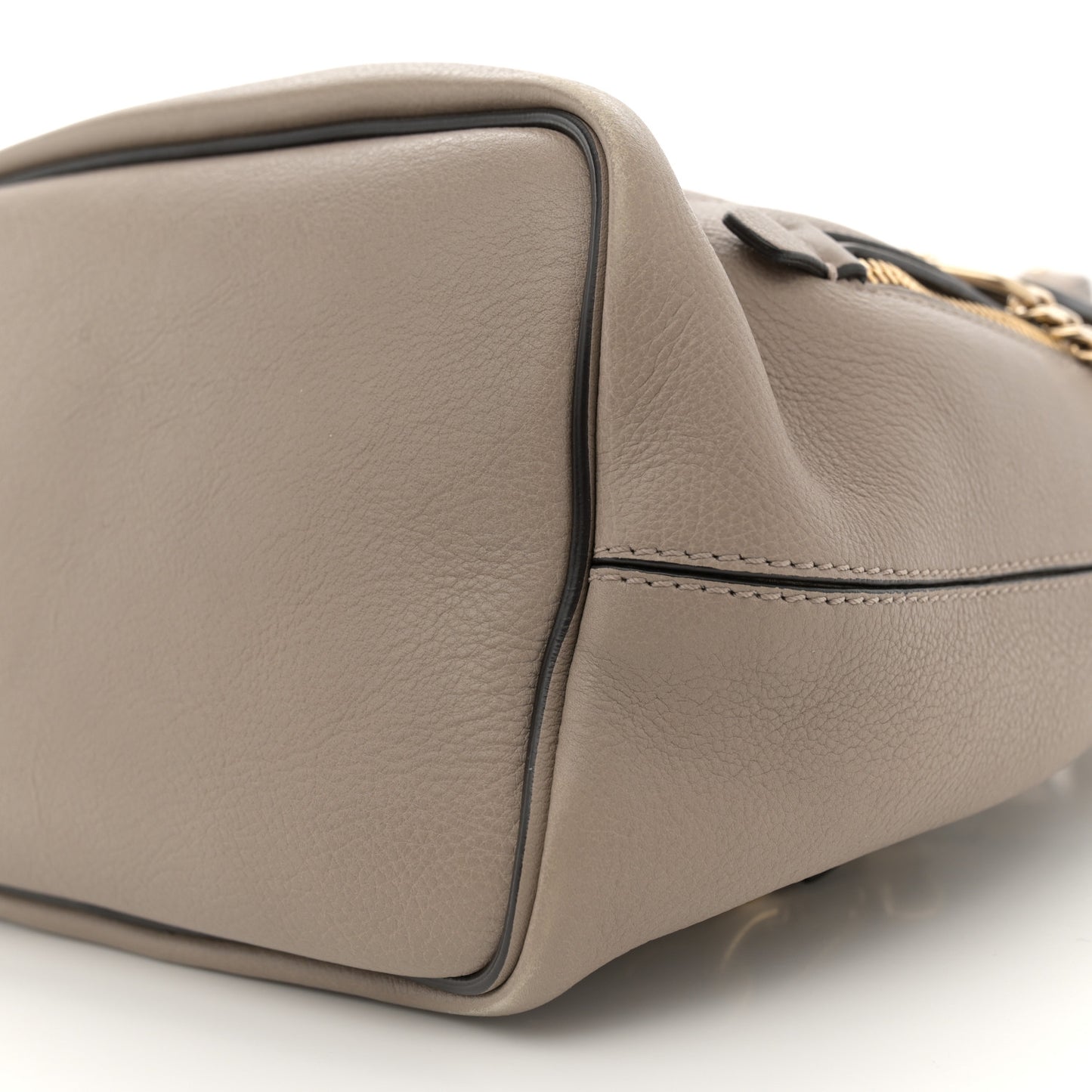 Suede Calfskin Small Faye Backpack Motty Grey