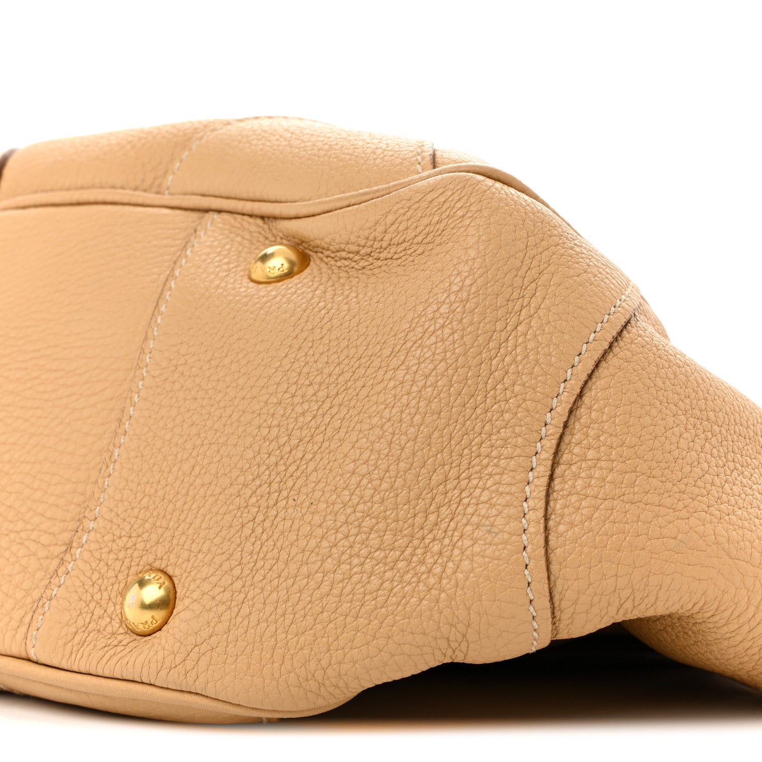 Prada Vitello Daino Pushlock Shoulder Bag Sughero 10 of 13