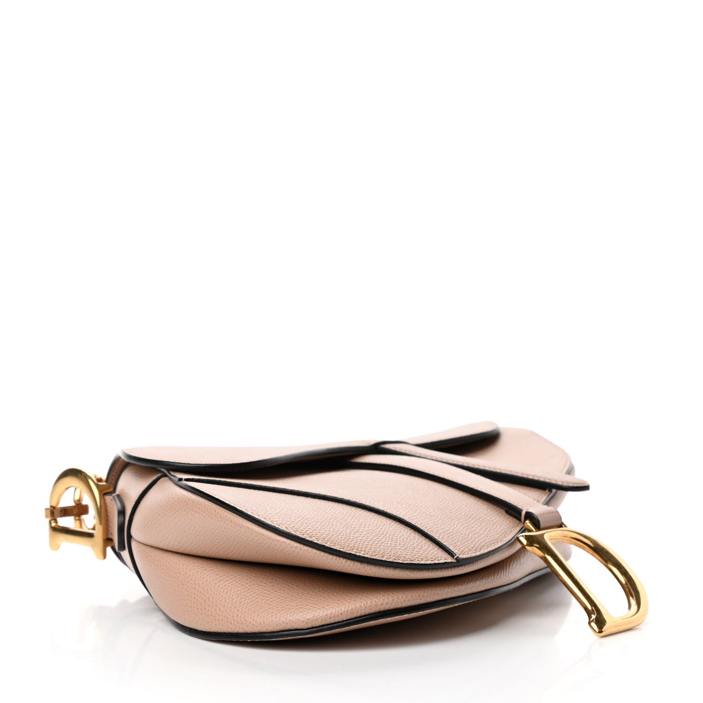 Calfskin Mini Saddle Bag Taupe